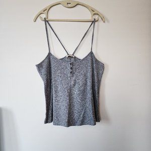 Sezane Lisea Top marled blue camisole
